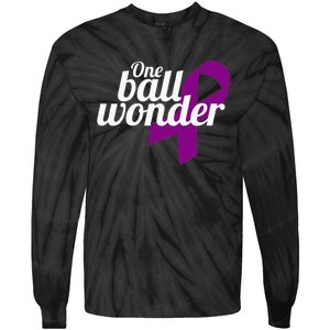 Funny Testicular Cancer Survivor Quote Saying Orchidectomy Tie-Dye Long Sleeve Shirt