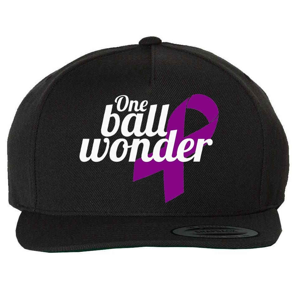 Funny Testicular Cancer Survivor Quote Saying Orchidectomy Wool Snapback Cap