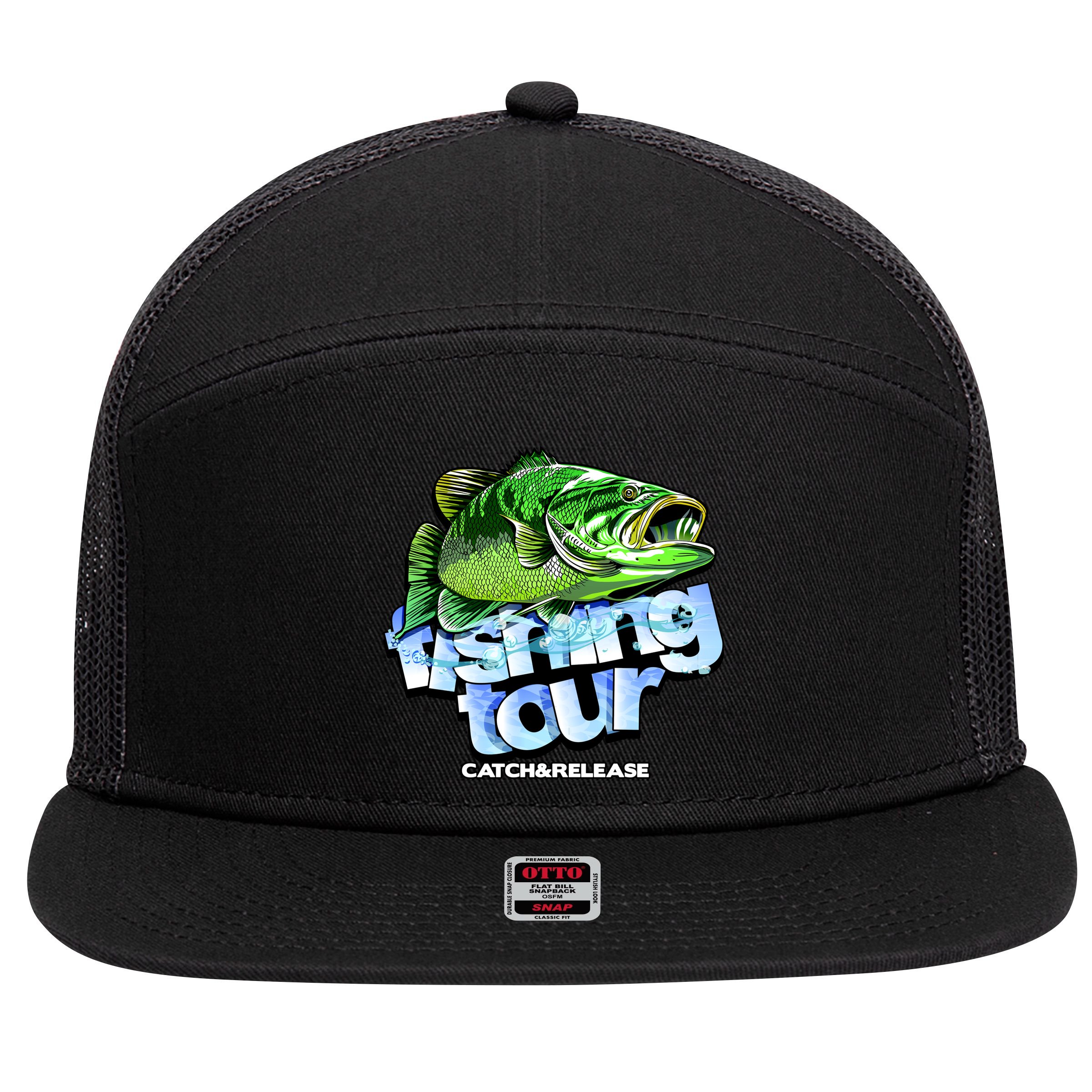 Fishing Tour Catch And Release 7 Panel Mesh Trucker Snapback Hat