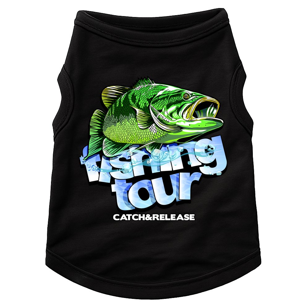 Fishing Tour Catch And Release Doggie Tank