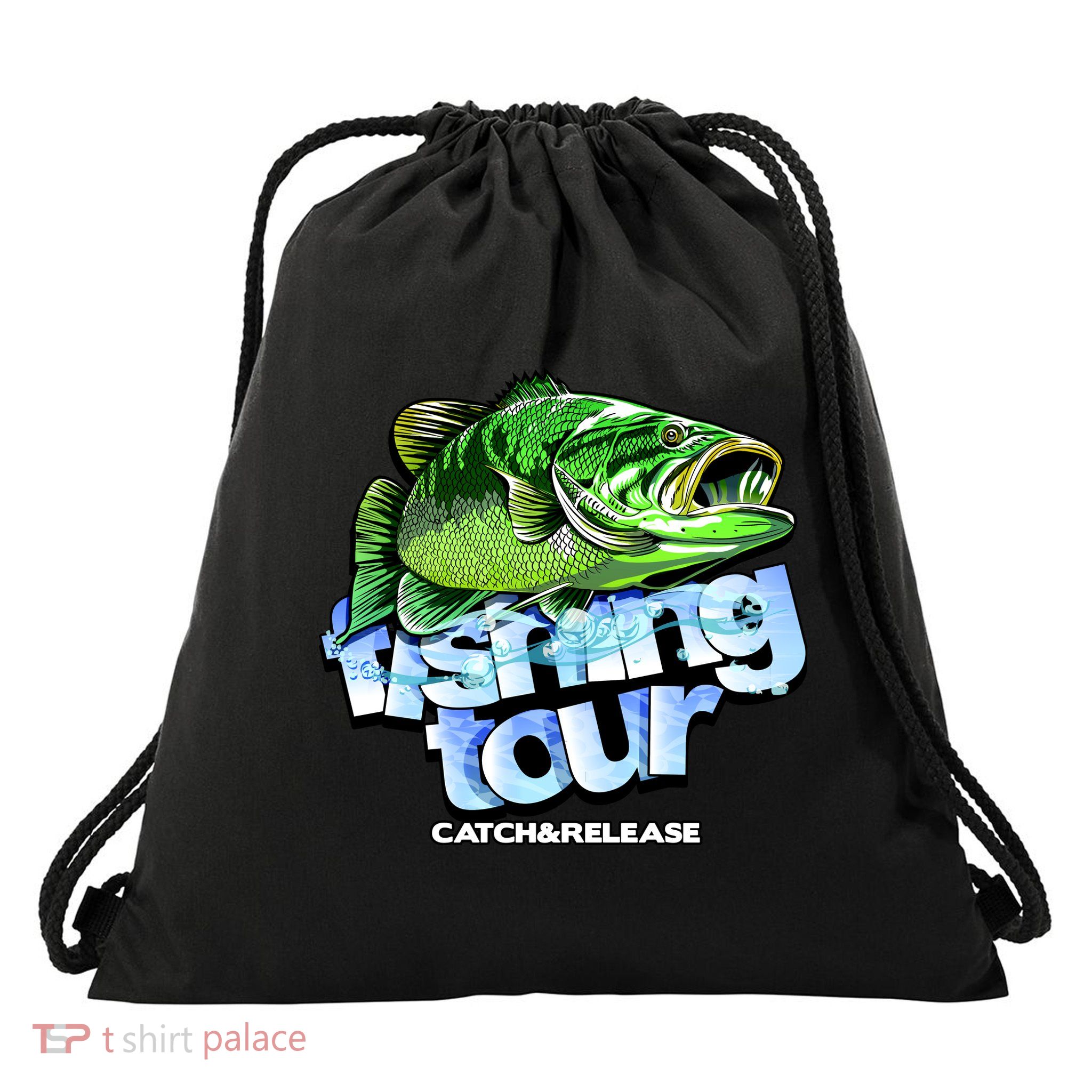 Fishing Tour Catch And Release Drawstring Bag