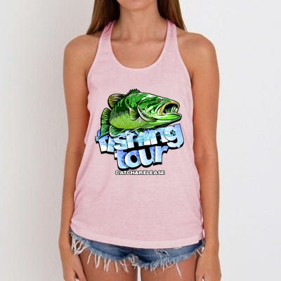 Fishing Tour Catch And Release Women's Knotted Racerback Tank