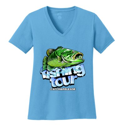 Fishing Tour Catch And Release Women's V-Neck T-Shirt