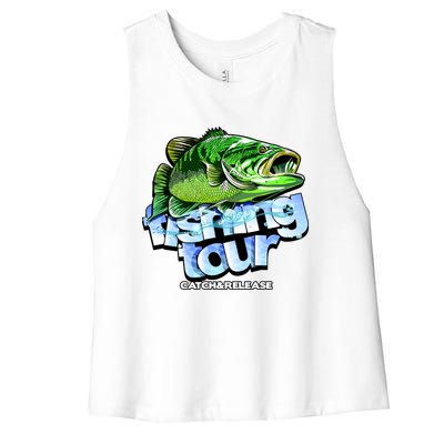 Fishing Tour Catch And Release Women's Racerback Cropped Tank