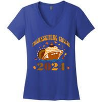 Family Thanksgiving Cruise 2024 Autumn Cruise Squad Fall Gift Women's V-Neck T-Shirt