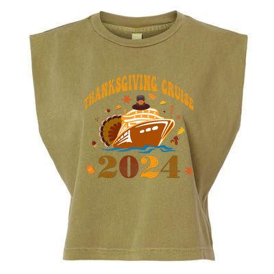 Family Thanksgiving Cruise 2024 Autumn Cruise Squad Fall Gift Garment-Dyed Women's Muscle Tee