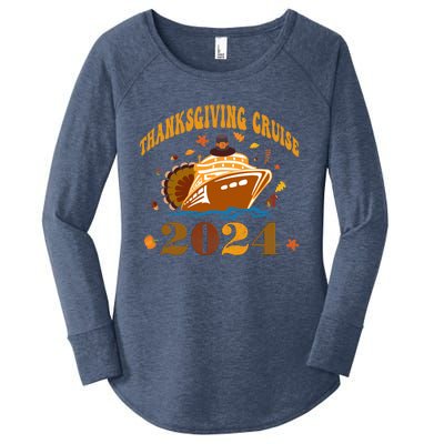 Family Thanksgiving Cruise 2024 Autumn Cruise Squad Fall Gift Women's Perfect Tri Tunic Long Sleeve Shirt