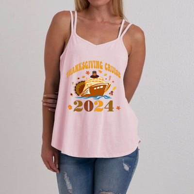 Family Thanksgiving Cruise 2024 Autumn Cruise Squad Fall Gift Women's Strappy Tank