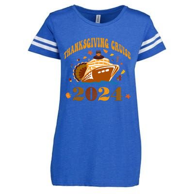 Family Thanksgiving Cruise 2024 Autumn Cruise Squad Fall Gift Enza Ladies Jersey Football T-Shirt