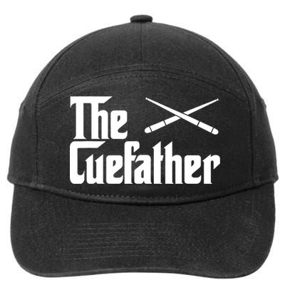 Funny The Cue Father Gift Funny Pool Billiards Player Gift 7-Panel Snapback Hat