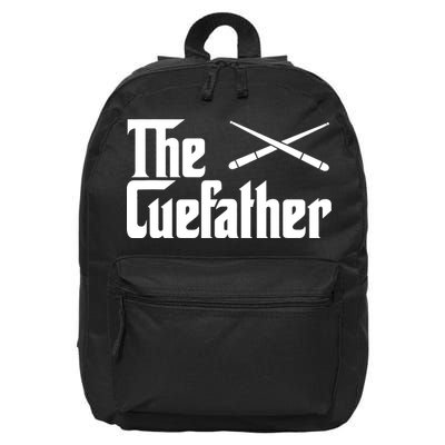Funny The Cue Father Gift Funny Pool Billiards Player Gift 16 in Basic Backpack