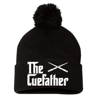 Funny The Cue Father Gift Funny Pool Billiards Player Gift Pom Pom 12in Knit Beanie