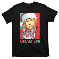 Funny Trump Cat Grab Em Vintage Retro Christmas Trump Gift T-Shirt