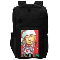 Funny Trump Cat Grab Em Vintage Retro Christmas Trump Gift Impact Tech Backpack