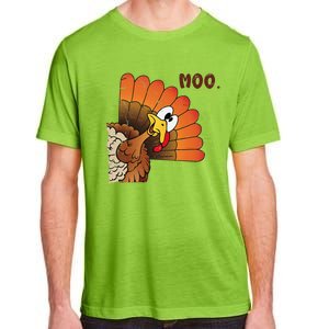 Funny Thanksgiving Cute Turkey Moo IM A Cow Gift Adult ChromaSoft Performance T-Shirt