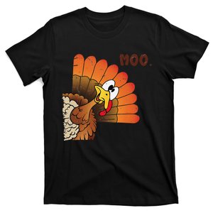 Funny Thanksgiving Cute Turkey Moo IM A Cow Gift T-Shirt