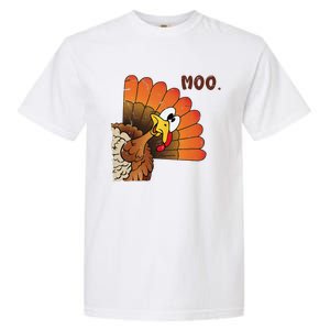 Funny Thanksgiving Cute Turkey Moo IM A Cow Gift Garment-Dyed Heavyweight T-Shirt