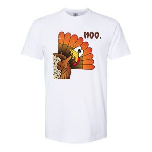 Funny Thanksgiving Cute Turkey Moo IM A Cow Gift Softstyle CVC T-Shirt