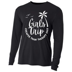 Funny Trip Cheaper than a Therapy vacation Cooling Performance Long Sleeve Crew