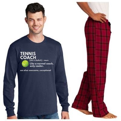 Funny Tennis Coach Definition Coaching Gift Long Sleeve Pajama Set