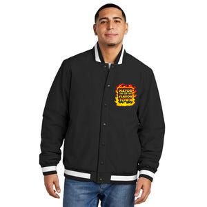 Flavor Town Cooking Guy Fieri BBQ Insulated Varsity Jacket