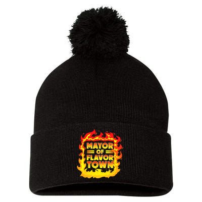 Flavor Town Cooking Guy Fieri BBQ Pom Pom 12in Knit Beanie