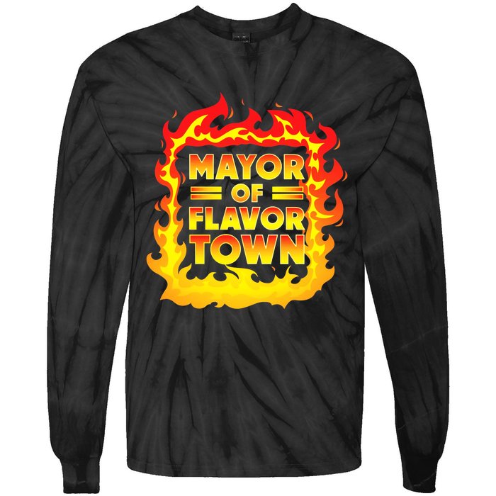 Flavor Town Cooking Guy Fieri BBQ Tie-Dye Long Sleeve Shirt