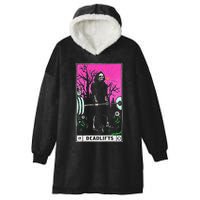 Funny Tarot Card Deadlifts Gym Workout Occult Reader Black Classic Fit Hooded Wearable Blanket