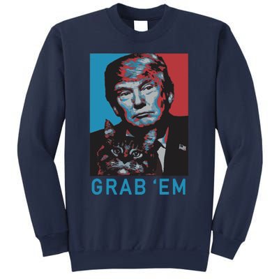 Funny Trump Cat Grab Em Cat Sweatshirt