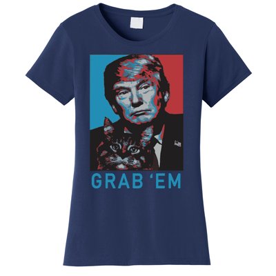 Funny Trump Cat Grab Em Cat Women's T-Shirt