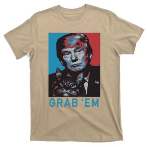 Funny Trump Cat Grab Em Cat T-Shirt