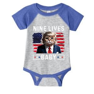 Funny Trump Cat 9 Lives Baby Nine Lives Cat Infant Baby Jersey Bodysuit