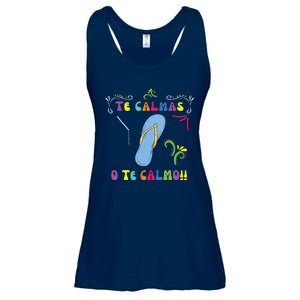 Funny Te Calmas O Te Calmo Shirts Mexican Mom Gift Spanish Ladies Essential Flowy Tank