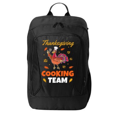 Funny Turkey Chef Outfit  Thanksgiving Cooking Team City Backpack