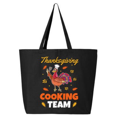 Funny Turkey Chef Outfit  Thanksgiving Cooking Team 25L Jumbo Tote