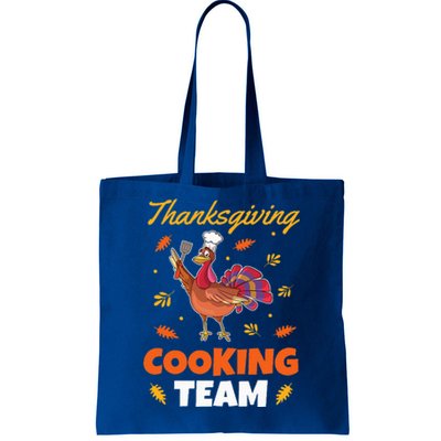 Funny Turkey Chef Outfit  Thanksgiving Cooking Team Tote Bag