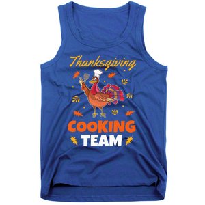 Funny Turkey Chef Outfit  Thanksgiving Cooking Team Tank Top