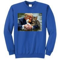 Funny Trump Cat And Duck Memes Christmas Halloween Vote Sign Sweatshirt