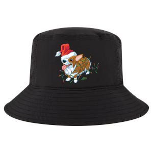 Funny Tangled Christmas Lights Corgi Dog Cool Comfort Performance Bucket Hat