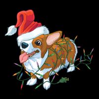 Funny Tangled Christmas Lights Corgi Dog Sustainable Bucket Hat