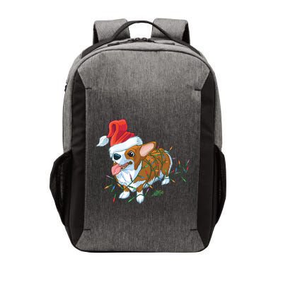 Funny Tangled Christmas Lights Corgi Dog Vector Backpack