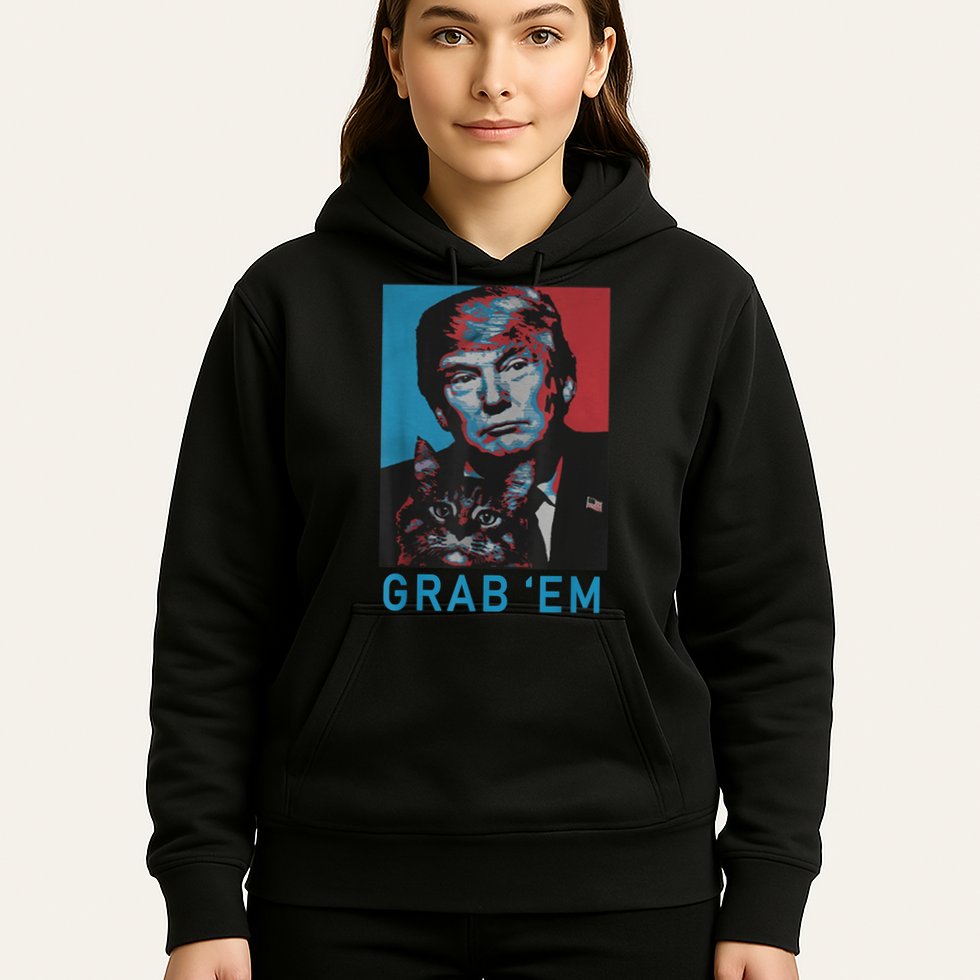 Funny Trump Cat Grab' Em Vintage Retro Trump Gift Hoodie