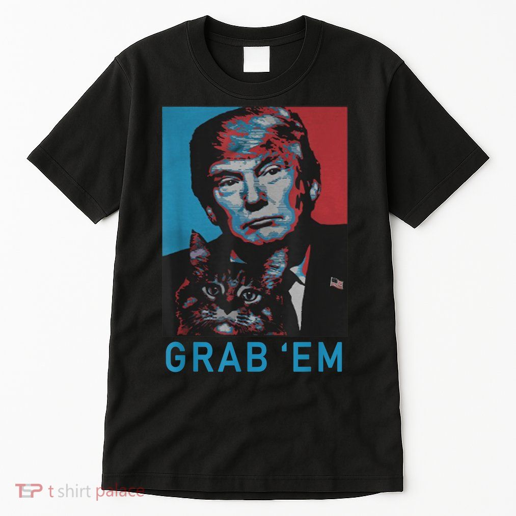 Funny Trump Cat Grab' Em Vintage Retro Trump Gift Tall T-Shirt