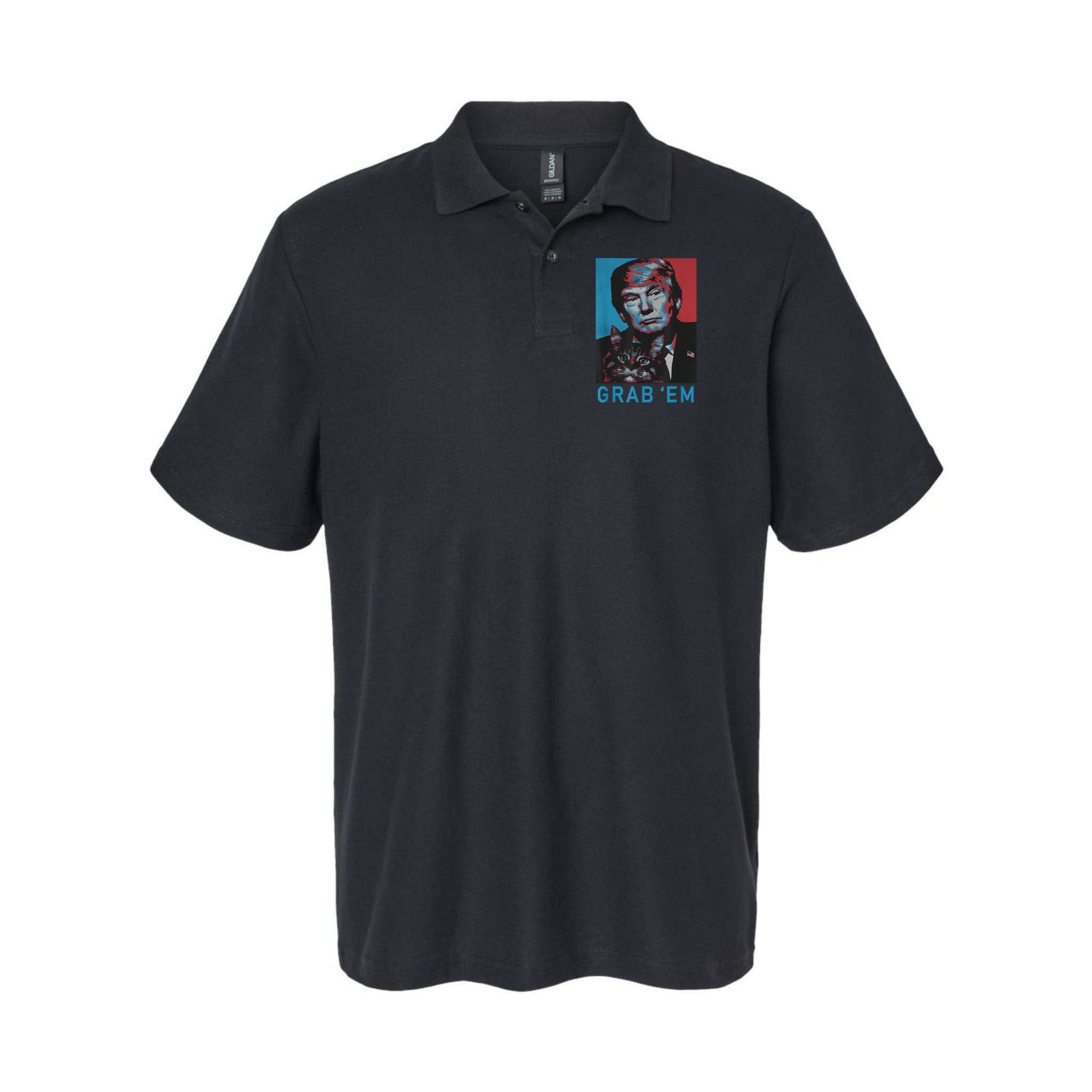 Funny Trump Cat Grab' Em Vintage Retro Trump Gift Polo