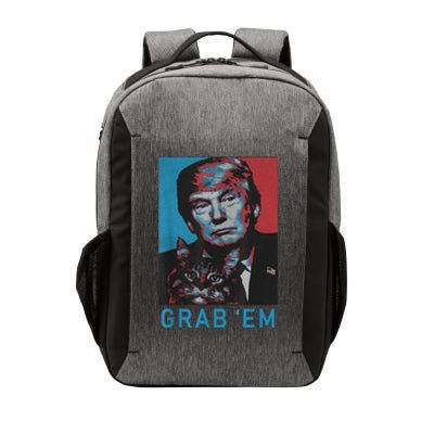 Funny Trump Cat Grab' Em Vintage Retro Trump Gift Vector Backpack