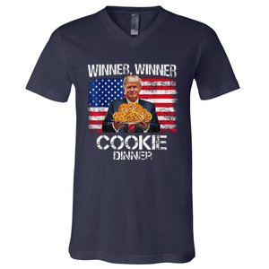 Funny Trump Christmas Design Winner Winner Cookie Dinner V-Neck T-Shirt