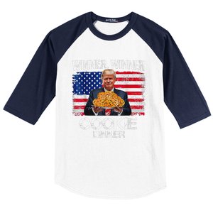 Funny Trump Christmas Design Winner Winner Cookie Dinner Baseball Sleeve Shirt