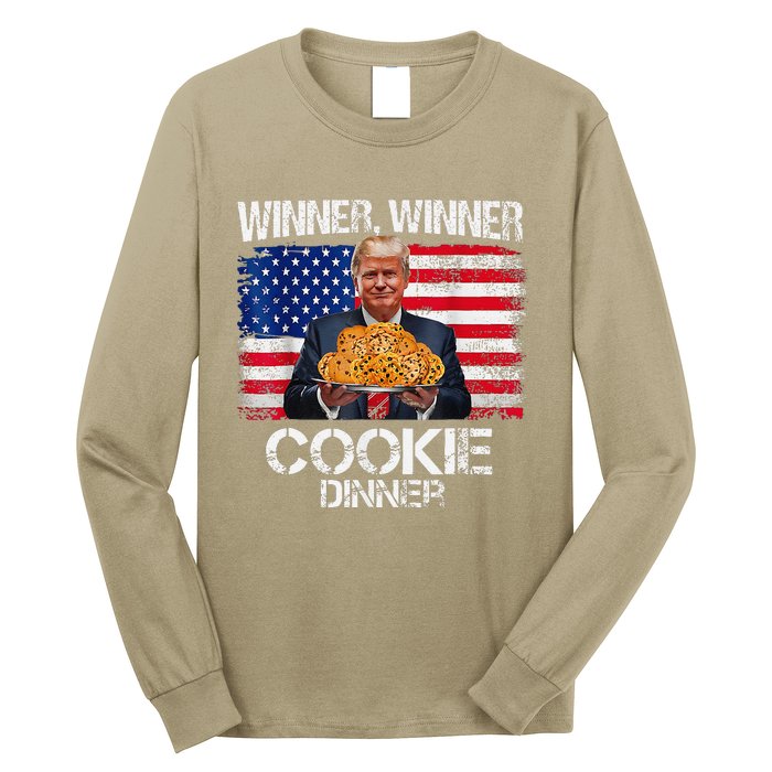 Funny Trump Christmas Design Winner Winner Cookie Dinner Long Sleeve Shirt