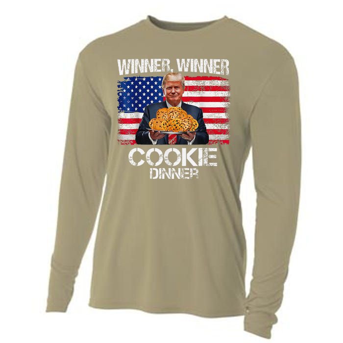 Funny Trump Christmas Design Winner Winner Cookie Dinner Cooling Performance Long Sleeve Crew