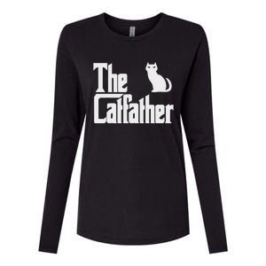 Funny The Catfather Fathers Day Cat Dad Pet Owner Gift Womens Cotton Relaxed Long Sleeve T-Shirt